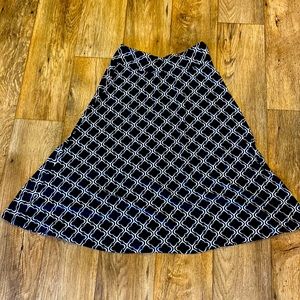 Kim Rogers black and white printed skirt